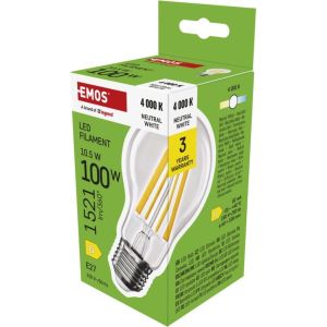 Obrázok pre výrobcu EMOS LED FLM A60 10,5W(100W) 1521lm E27 NW