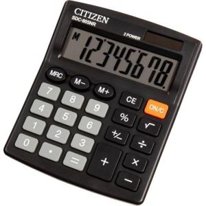 Obrázok pre výrobcu Citizen Kalkulačka SDC805NR, čierna, stolová, osemmiestna, duálne napájanie