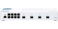 Obrázok pre výrobcu QNAP řízený switch QSW-M408S (12portů: 8x Gigabit port + 4x 10G SFP+ porty)