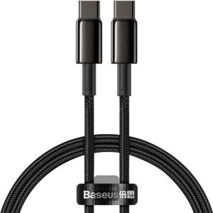 Obrázok pre výrobcu Baseus rychlonabíjecí datový kabel Tungsten Gold 100W 1m USB-C na USB-C černý