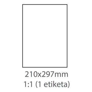 Obrázok pre výrobcu etikety ECODATA Samolepiace 210x297 univerzálne biele (1000 listov A4/bal.)