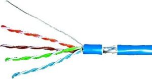 Obrázok pre výrobcu Kabel F/UTP Cat.5e 4x2xAWG24, LS0H plášt modrý, box 305m