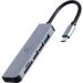 Obrázok pre výrobcu GEMBIRD Multi Port Adapter USB Type C 6in1 Hub + HDMI + card reader