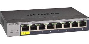 Obrázok pre výrobcu Netgear GS108T v3 ProSafe 8-port Gigabit Smart Switch, lze jej napájet i přes port 1 (802.3af PoE-PD)