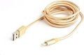 Obrázok pre výrobcu CABLEXPERT USB 2.0 Lightning nabíjecí a synchronizační kabel, opletený, 1,8m, zlatý, blister