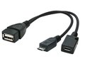 Obrázok pre výrobcu Gembird cable USB OTG AF to micro BM + micro BF, 0,15 m