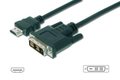 Obrázok pre výrobcu Digitus kábel, DVI, DVI-D(M) na HDMI(M), v1.3, 3.0m