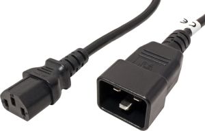 Obrázok pre výrobcu PremiumCord Kabel síťový propojovací 230V 10A 1m, C13 - C20