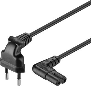 Obrázok pre výrobcu PremiumCord Kabel síťový 230V k magnetofonu se zahnutými konektory 0.75m