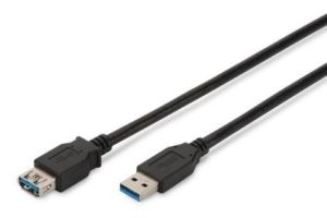 Obrázok pre výrobcu Digitus USB 3.0 extension cable, type A M/F, 3.0m, USB 3.0 conform, black