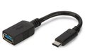 Obrázok pre výrobcu Digitus USB 3.1 Type-C adaptér USB kabel, typ C na A, OTG M / F, 0,15m, Super Speed, UL, bl