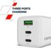 Obrázok pre výrobcu Canyon CU65ACC vysokorýchlostná univerzálna nabíjačka do steny 1x USB-C 65W, 1x USB-C 20W, 1x USB-A 18W