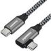 Obrázok pre výrobcu PremiumCord USB-C zahnutý kabel (USB 3.2 GEN 2, 3A, 60W, 20Gbit/s) 1m, oplet