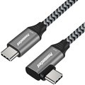 Obrázok pre výrobcu PremiumCord USB-C zahnutý kabel (USB 3.2 GEN 2, 3A, 60W, 20Gbit/s) 2m, oplet