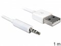 Obrázok pre výrobcu Delock Cable USB-A samec > Stereo jack 3.5 mm samec 4 pin Ipod Shuffle 1m