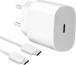 Obrázok pre výrobcu Samsung nabíječka EP-TA800EWE + kabel EP-DA905BWE USB-C, 25W, bílá, (bulk)