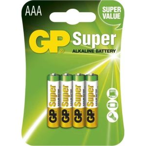 Obrázok pre výrobcu GP alkalická baterie 1,5V AAA (LR03) Super 4ks blistr