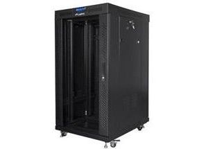 Obrázok pre výrobcu LANBERG 19" VOLNĚ STOJÍCÍ RACKOVÁ SKŘÍŇ 22U/600X800 (v rozloženém stavu) S PROSKLENÝMI DVEŘMI LCD ČERNÁ V2