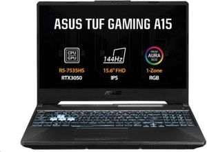 Obrázok pre výrobcu ASUS TUF Gaming A15 FA506NC-HN173W, Ryzen 5 7535HS, 15.6" 1920 x 1080 FHD, RTX3050/4GB, 16GB, SSD 1TB, W11H