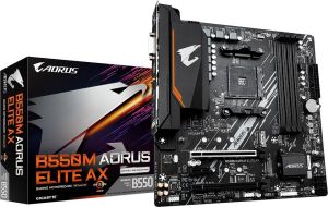 Obrázok pre výrobcu Gigabyte AORUS B550M ELITE AX, AMD B550, AM4, 4xDDR4, mATX