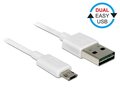 Obrázok pre výrobcu Delock Cable Easy USB 2.0 type-A male > Easy USB 2.0 type Micro-B male 2m white