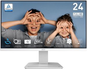 Obrázok pre výrobcu MSI LCD PRO MP2412W, 23.8", 1920 x 1080, VA, 100Hz, 250nits, VESA 75x75, White