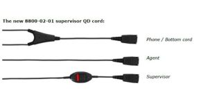 Obrázok pre výrobcu Jabra Supervisor Y-cord, QD-2xQD (mute switch)