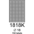 Obrázok pre výrobcu etikety RAYFILM 18mm kruh univerzálne biele R01001818KA (100 list./A4)