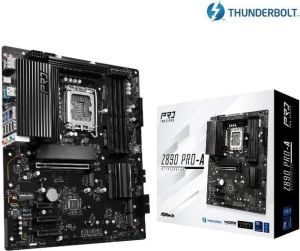 Obrázok pre výrobcu ASRock Z890 Pro-A / Intel Z890 / LGA1851 / 4x DDR5 / 4x M.2 / HDMI / DP / Thunderbolt 4 / USB-C / ATX