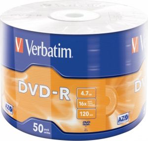 Obrázok pre výrobcu VERBATIM DVD-R AZO 4,7GB/ 16x/ 50pack/ wrap