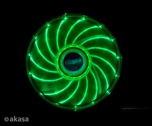 Obrázok pre výrobcu AKASA Vegas PC chladič, podsvícený, 15 led diod, zelený