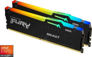 Obrázok pre výrobcu Kingston FURY Beast EXPO DDR5 32GB/5200MHz/ CL36/2x16GB/RGB/Black