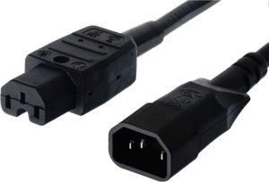 Obrázok pre výrobcu PremiumCord Kabel síťový prodlužovací, IEC320 C14 - C15, 2m