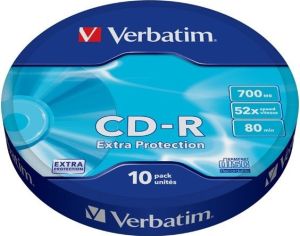 Obrázok pre výrobcu VERBATIM CD-R Verbatim DL 700MB 52x Extra protection 10-spindl RETAIL