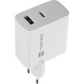 Obrázok pre výrobcu Univerzální USB nabíječka Natec RIBERA GaN 45W, 1X USB-A, 1X USB-C, bílá