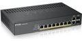 Obrázok pre výrobcu Zyxel GS1920-8HPv2, 10 Port Smart Managed Switch 8x Gigabit Copper and 2x Gigabit dual pers., hybird mode, standalone or