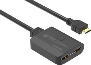 Obrázok pre výrobcu PremiumCord HDMI 2.0 Mini Splitter 1-2 Pigtail 4Kx2K@60Hz HDCP2.2 Downscaler