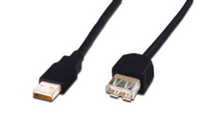 Obrázok pre výrobcu Digitus USB kabel prodlužovací A-A, 2xstíněný, měď, 5m, černý