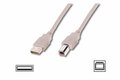 Obrázok pre výrobcu Digitus USB kabel A/samec na B-samec, 2x stíněný, béžový, 1,8m