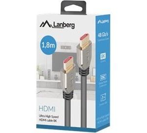 Obrázok pre výrobcu LANBERG HDMI M/M v2.1 cable 1.8m 8K 60Hz black