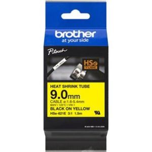 Obrázok pre výrobcu Brother - HSE-621E, bužírka žlutá / černá (9 mm)