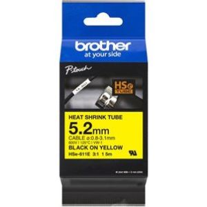 Obrázok pre výrobcu Brother - HSE-611E, bužírka žlutá / černá (5,2 mm)