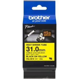 Obrázok pre výrobcu Brother - HSE-661E, bužírka žlutá / černá (31 mm)