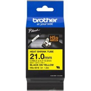 Obrázok pre výrobcu Brother - HSE-651E, bužírka žlutá / černá (21 mm)