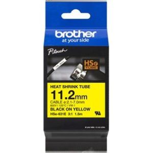 Obrázok pre výrobcu Brother - HSE-631E, bužírka žlutá / černá (11,2 mm)