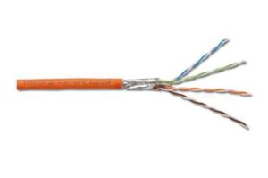 Obrázok pre výrobcu Digitus CAT 7 S-FTP twisted pair installation cable, AWG 23/1, LSZH, 1000MHz, Color orange 100m