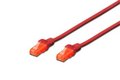 Obrázok pre výrobcu Digitus Patch Cable, CAT 6 UTP, AWG 26, měď, červený 1m