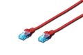 Obrázok pre výrobcu Digitus Ecoline Patch Cable, UTP, CAT 5e, AWG 26/7, červený 5m