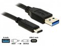 Obrázok pre výrobcu Delock Kabel SuperSpeed USB 10 Gbps (USB 3.1, Gen 2) Typ A samec > USB Type-C™ samec 0,5 m černý