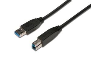 Obrázok pre výrobcu Digitus USB 3.0 propojovací kabel, type A - B M/M, 1.8m, USB 3.0 conform, UL, bl